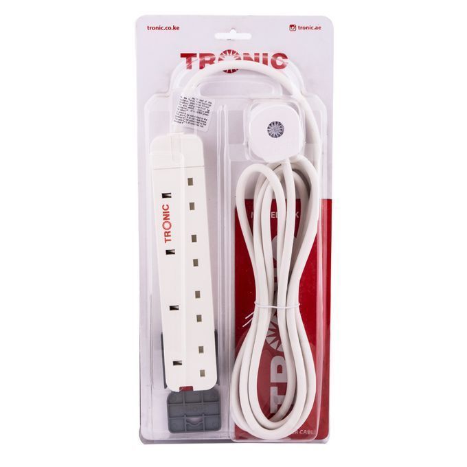 Tronic 4 / 6 -Way PORT Socket Power Extension Cable 3m