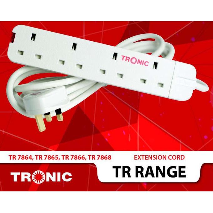 Tronic 4 / 6 -Way PORT Socket Power Extension Cable 3m