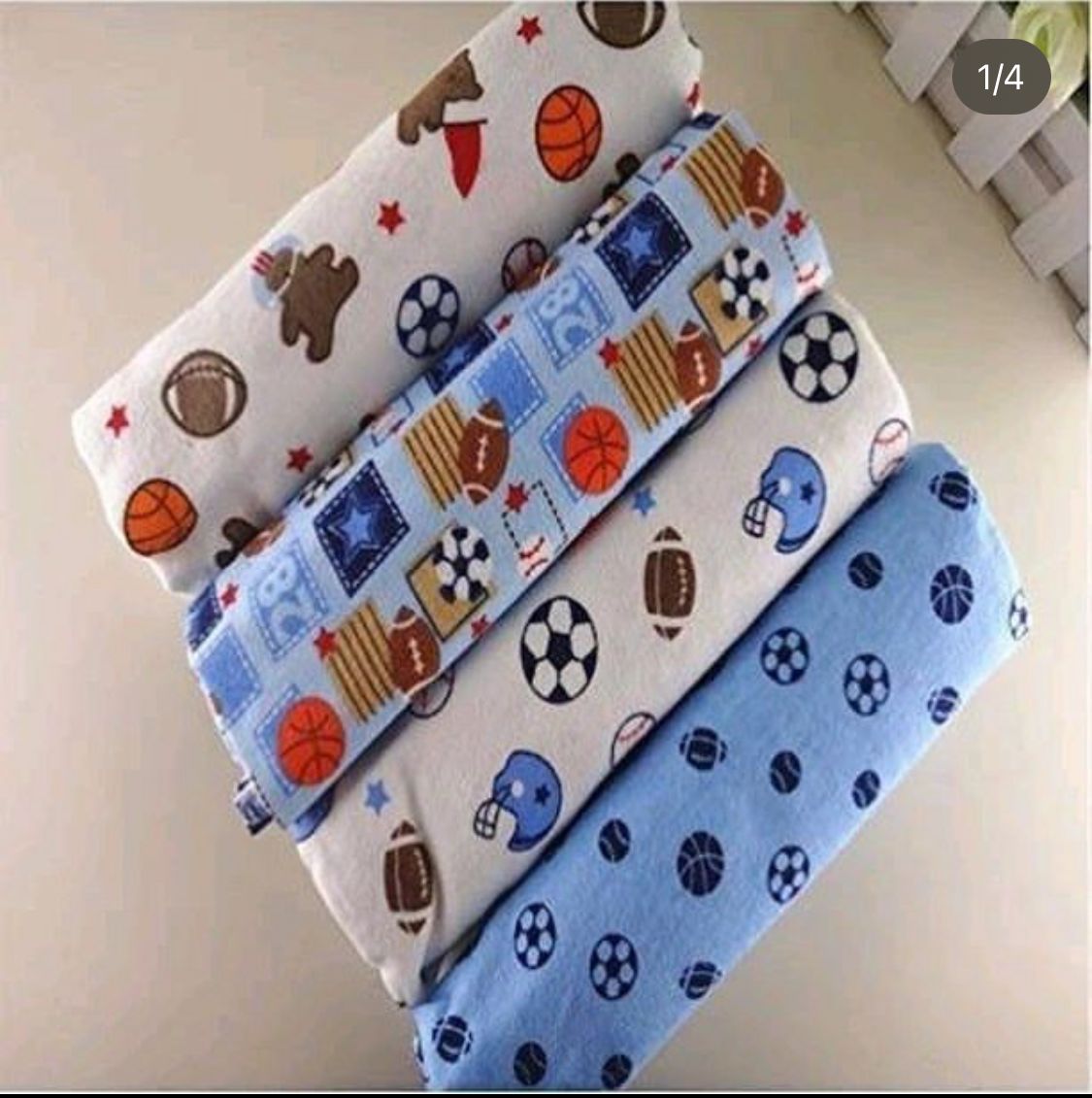 4PCS Warm Soft Baby Receiving Flannels