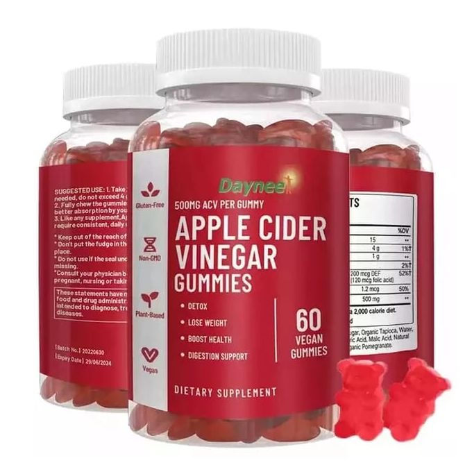 Daynee 60 Pieces -500mg Apple Cider Vinegar Gummies