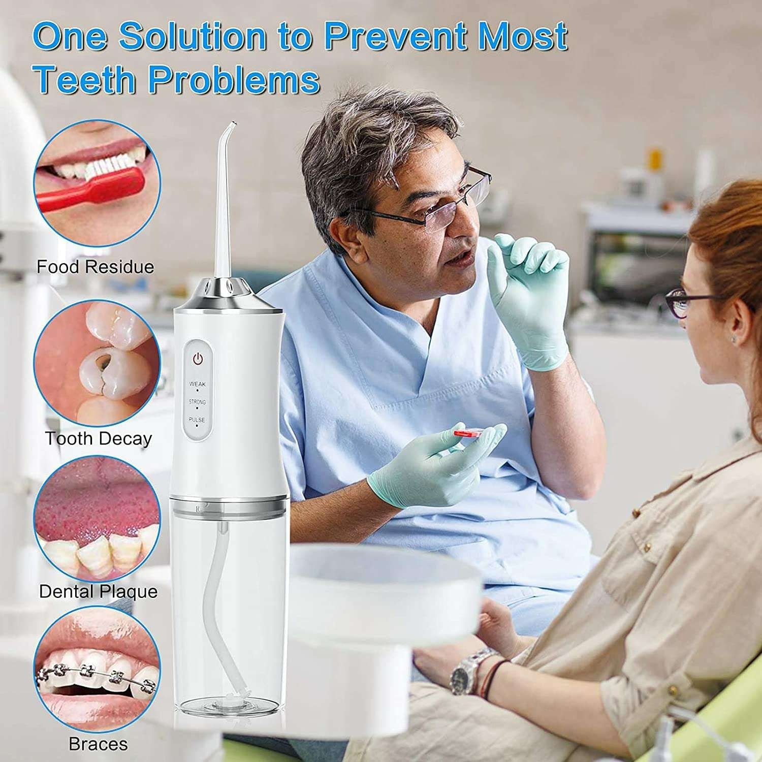 Oral Irrigator Portable Dental Teeth Cleaner Water Flosser Powerful Mouth Washing Machine