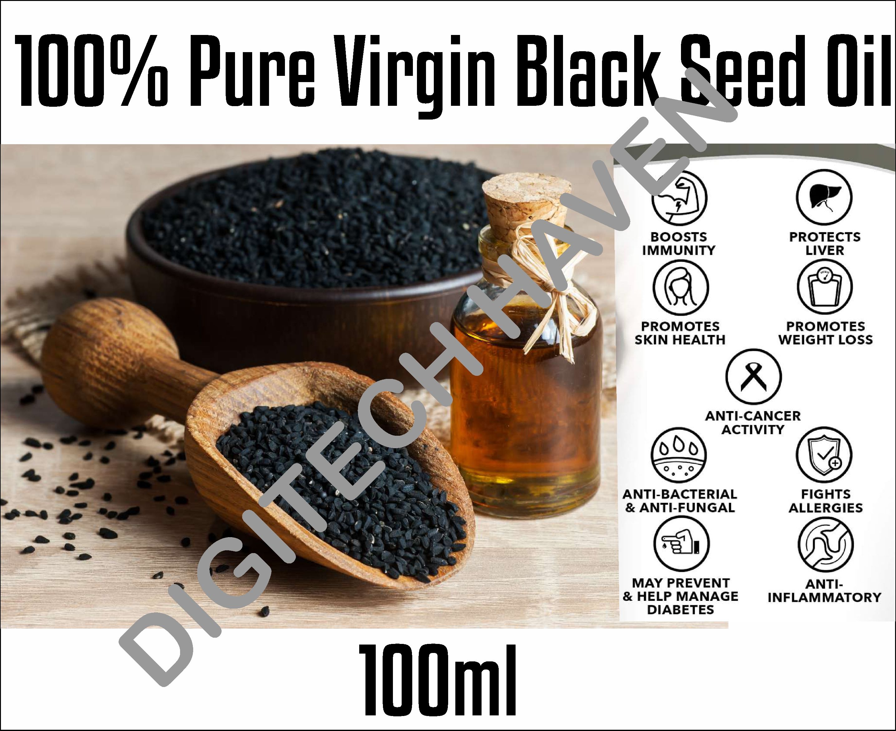 100% Pure Virgin Black Seed Oil