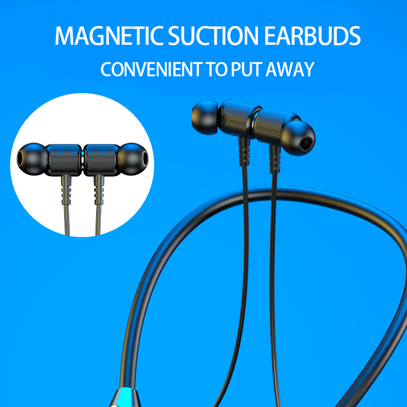 Newly Launched Wireless Neckband Earphones Bluetooth Earphones Powerful Bass Stereo Surround Sound Headphones Comfortable to wear
