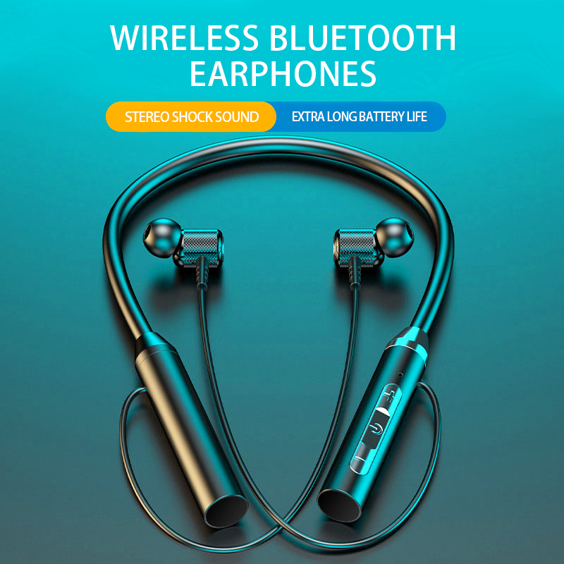 Newly Launched Wireless Neckband Earphones Bluetooth Earphones Powerful Bass Stereo Surround Sound Headphones Comfortable to wear