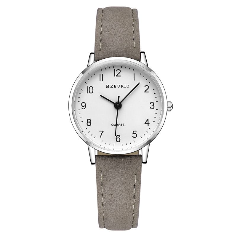 Ultra Thin Dial Watch Minimalist Style Couple Watch Leather Wristband Couple Watch Simplicity Business Watch