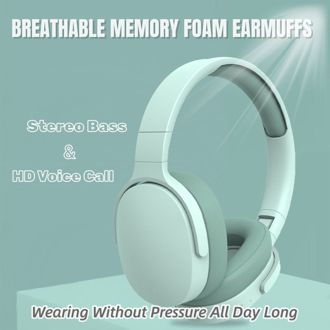 [Best-Selling] Soyto P2961 Wireless Bluetooth Headphone Noise-Cancellation Headsets Stereo Sound Heavy Bass Earphones with Mic TF card Supported for Phones and PC