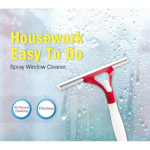 2 In 1 Glass Window Cleaner Brush Clean Scraper With Auto Soap Spray 2 in 1 design allowing you to clean and also spray Comfortable Handle Easy