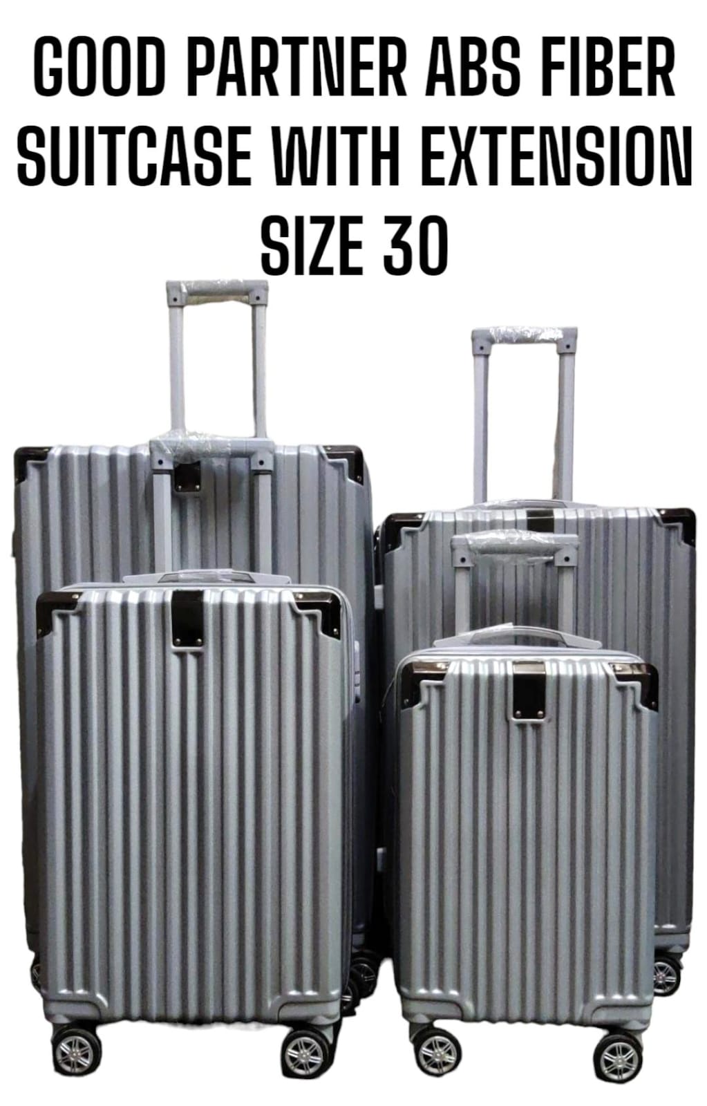Suitcases With Spinner Wheels Made of Plastic Metal materials for hard shell, which make the luggage more durable, lighter and impact-resistant. Features textured finish to prevent against scratches,