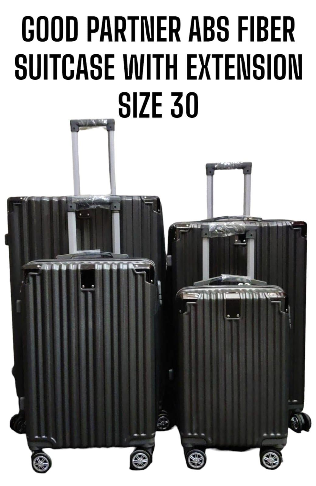 Suitcases With Spinner Wheels Made of Plastic Metal materials for hard shell, which make the luggage more durable, lighter and impact-resistant. Features textured finish to prevent against scratches,