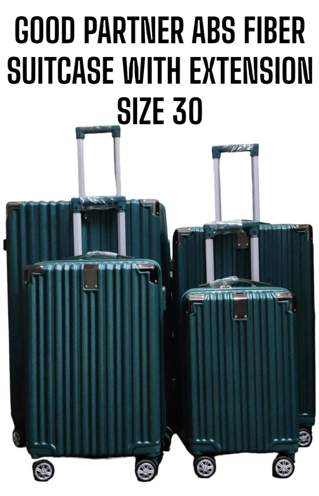 Suitcases With Spinner Wheels Made of Plastic Metal materials for hard shell, which make the luggage more durable, lighter and impact-resistant. Features textured finish to prevent against scratches,