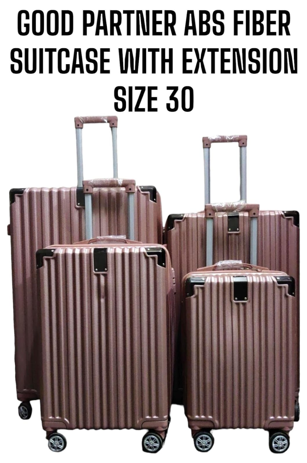 Suitcases With Spinner Wheels Made of Plastic Metal materials for hard shell, which make the luggage more durable, lighter and impact-resistant. Features textured finish to prevent against scratches,