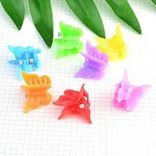 Colored Hair Clips Butterfly 40 Pcs
