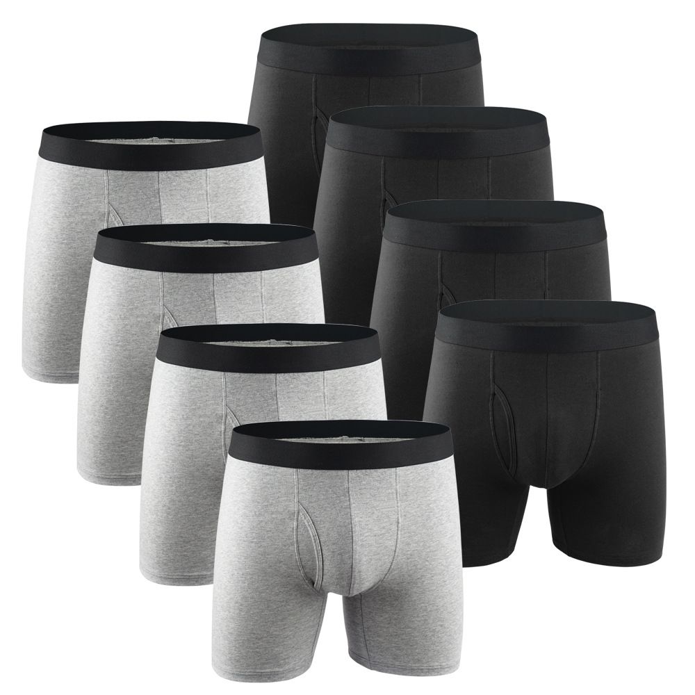 Men's Underwear Boxer Briefs Pack, Cotton ComfortSoft Boxer Brief for Men, Moisture-Wicking Breathable, Multipack