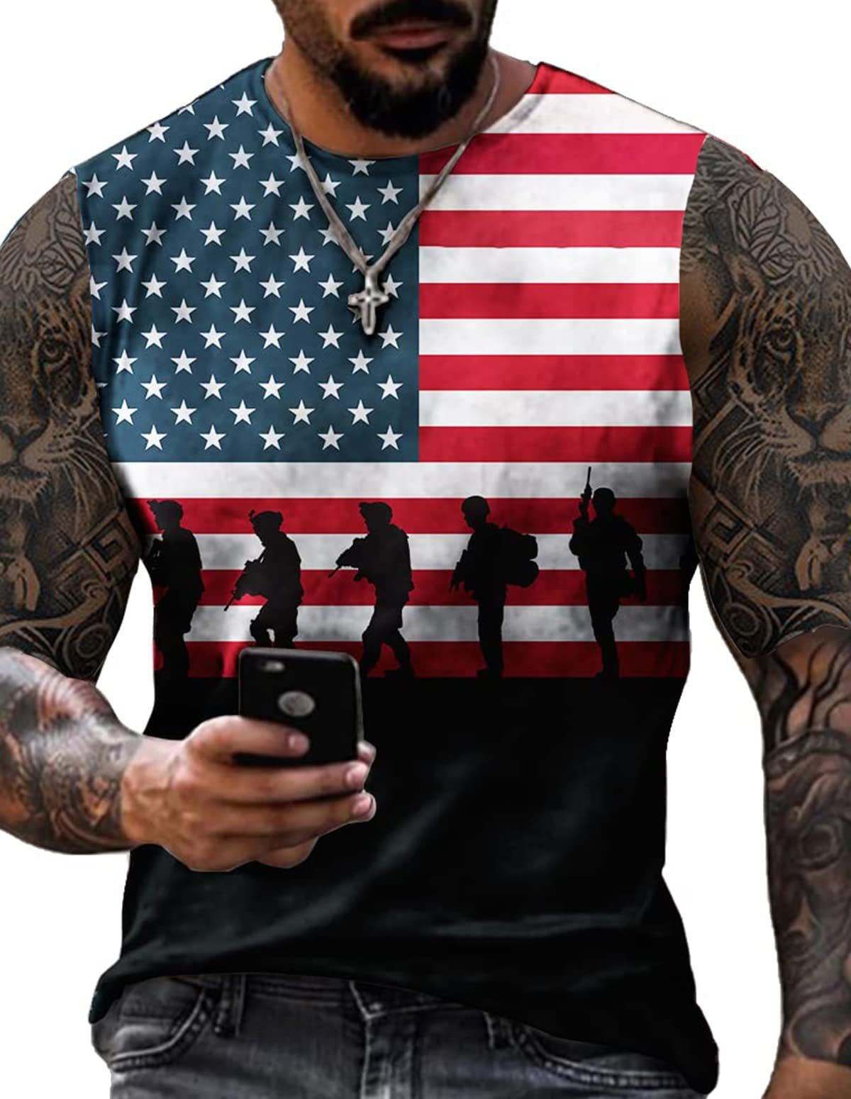 Mens Shirts Muscle Tank Top Sleeveless Graphic Gym Workout Shirt