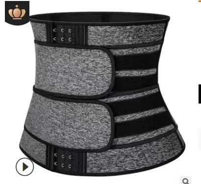 Sweat Waist Trainer for Women Two Belts, Neoprene Workout Corset Waist Trainer Cincher Trimmer Shaper Three-breasted