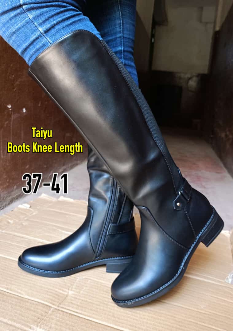Taiyu Knee High Women Boots Knee Length Boots Leather Material With Rubber Sole