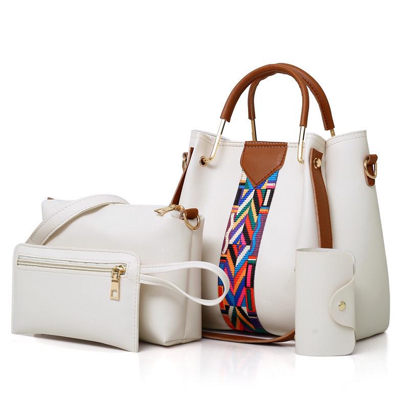 Trendy Fashion 4in1top handle vintage handbags PU leather bags