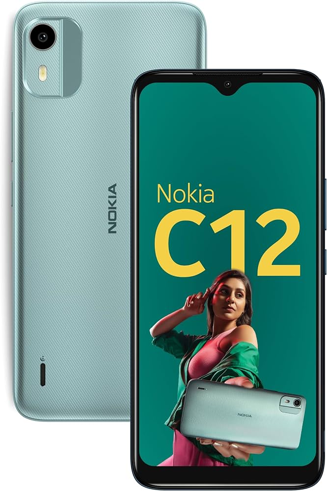 (Brand new) NOKIA C12 PRO 6.3 Inches 64GB ROM 4(2+2)GB RAM Dual Sim 8MP +5MP Camera Android 12 Smartphone