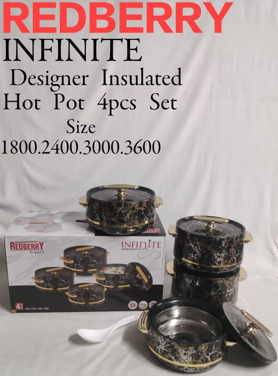 Hotpot 4 pieces - PREMIUM RANGE  PLASTIC  DESIGNER HOTPOT