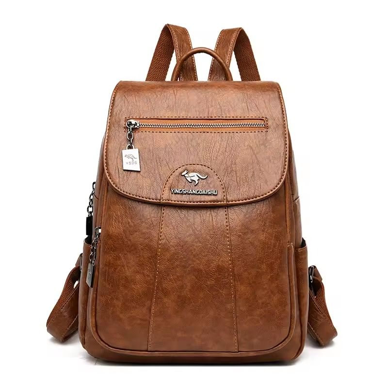 Women's Backpack New High Quality Soft Leather Leisure Travel Large Capacity School Bags for Teenage Girls