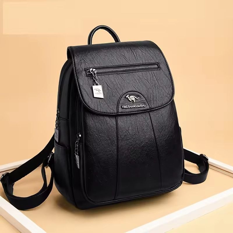 Women's Backpack New High Quality Soft Leather Leisure Travel Large Capacity School Bags for Teenage Girls