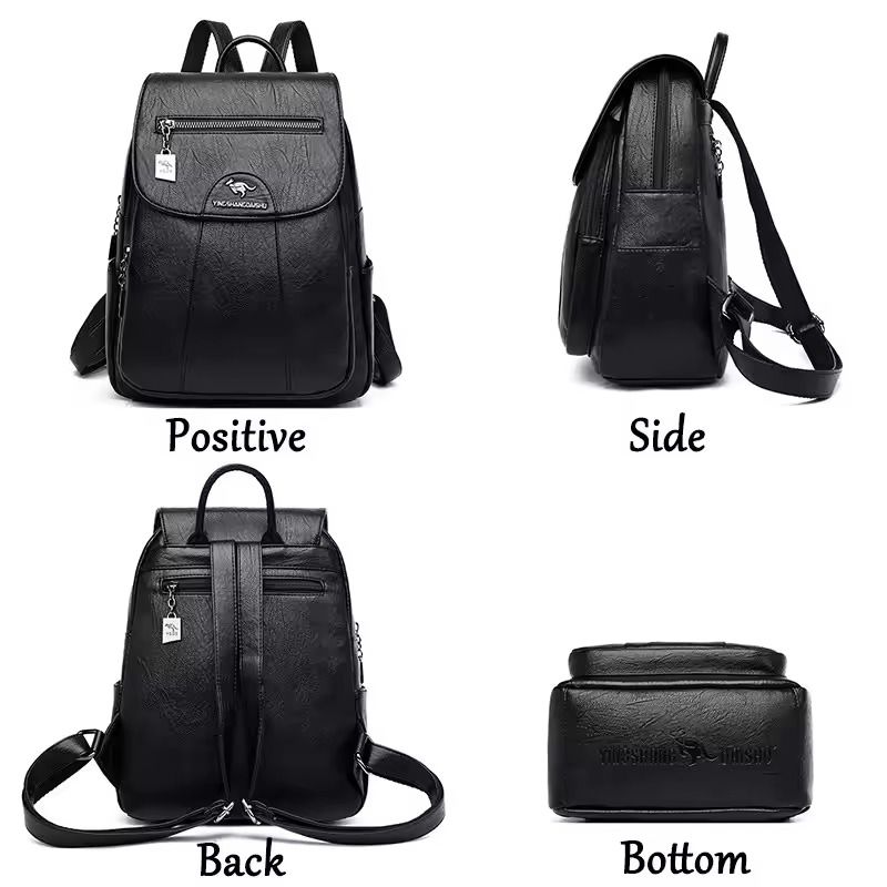 Women’s Backpack New High Quality Soft Leather Leisure Travel Large Capacity School Bags for Teenage Girls