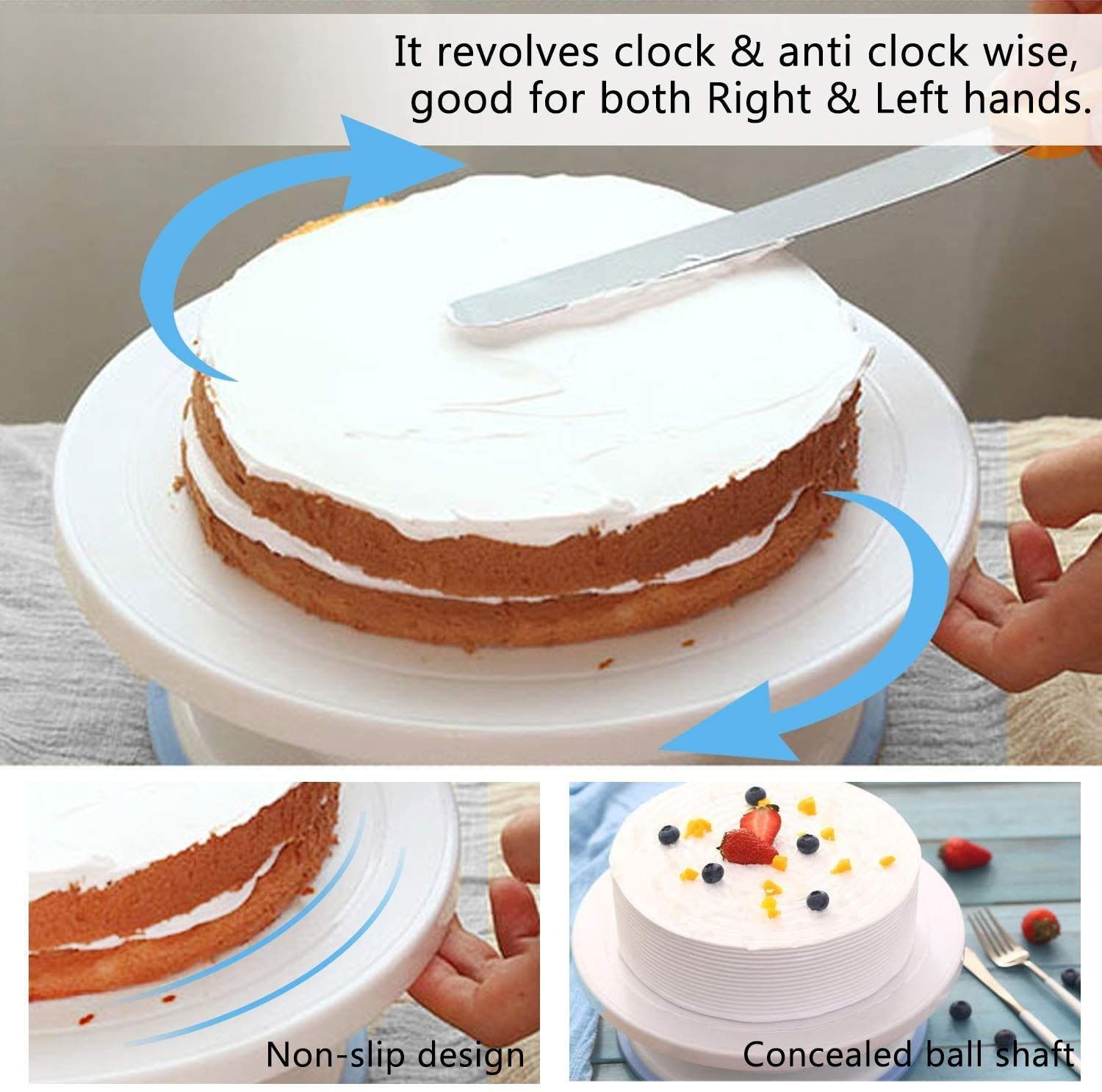Signature Plastic Cake Turn Table 28 CM