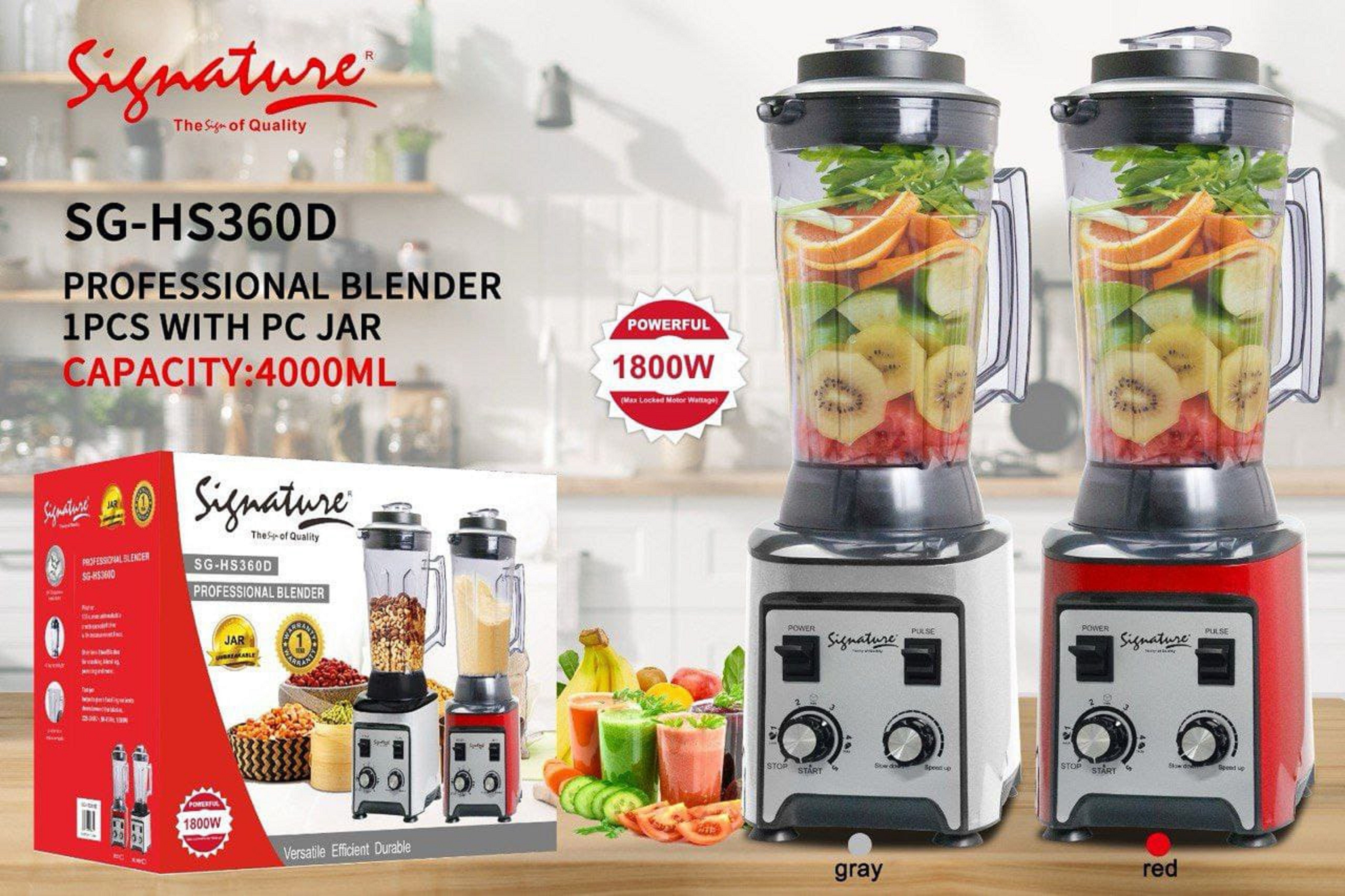 Commercial Signature Professional Blender with 4.0 Ltr Jar, 1800W – Versatile, Efficient, Durable