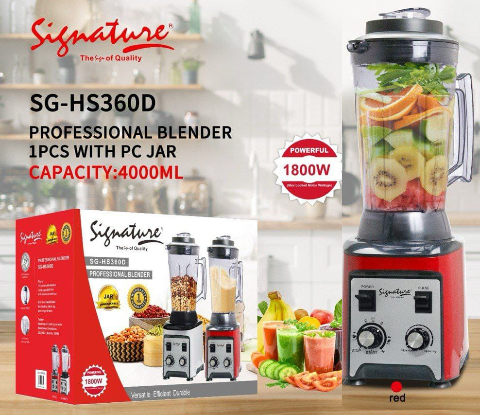 Commercial Signature Professional Blender with 4.0 Ltr Jar, 1800W – Versatile, Efficient, Durable