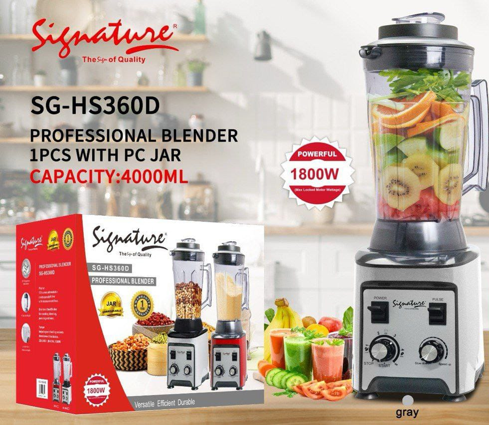 Commercial Signature Professional Blender with 4.0 Ltr Jar, 1800W – Versatile, Efficient, Durable