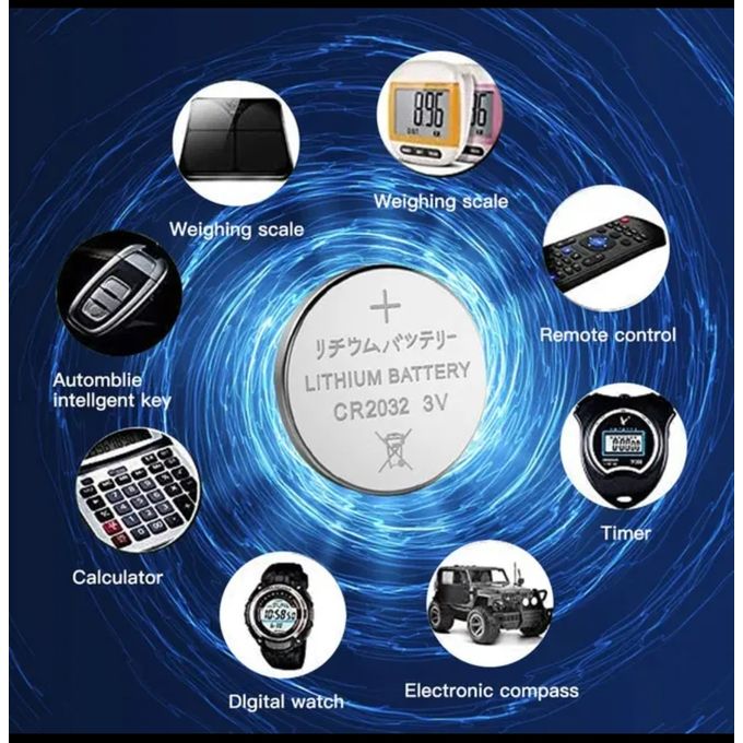 Lithium Replaceable Batteries, CR1220 to CR2032 Packs Of 5