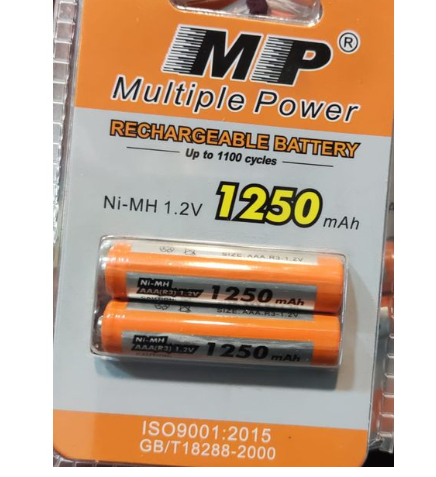 Multiple Power Rechargeable Batteries AA,  AAA or 9V