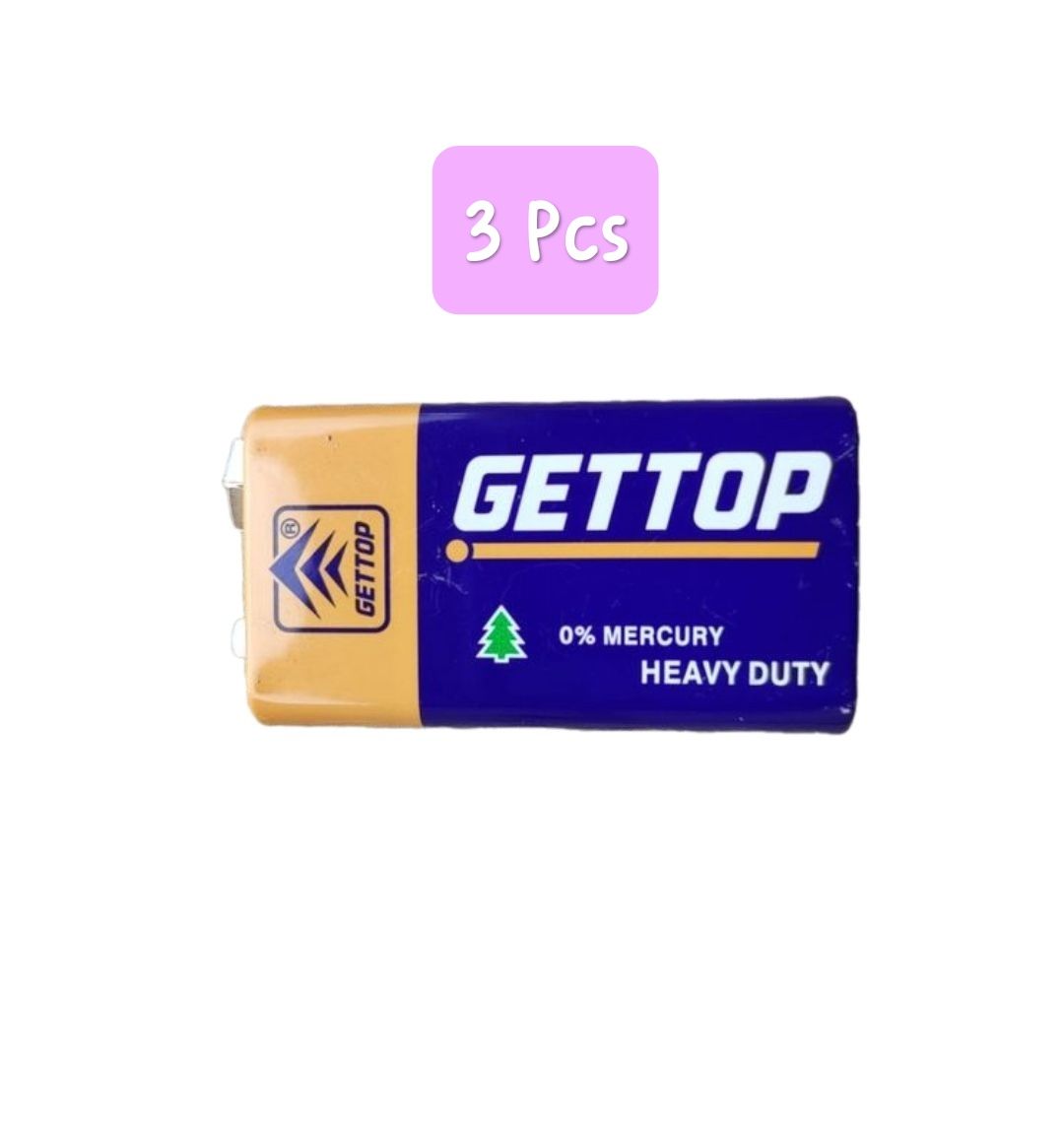 Gettop 9 Volts Or 9v Disposable Batteries, 3 Pcs or 10 Pcs