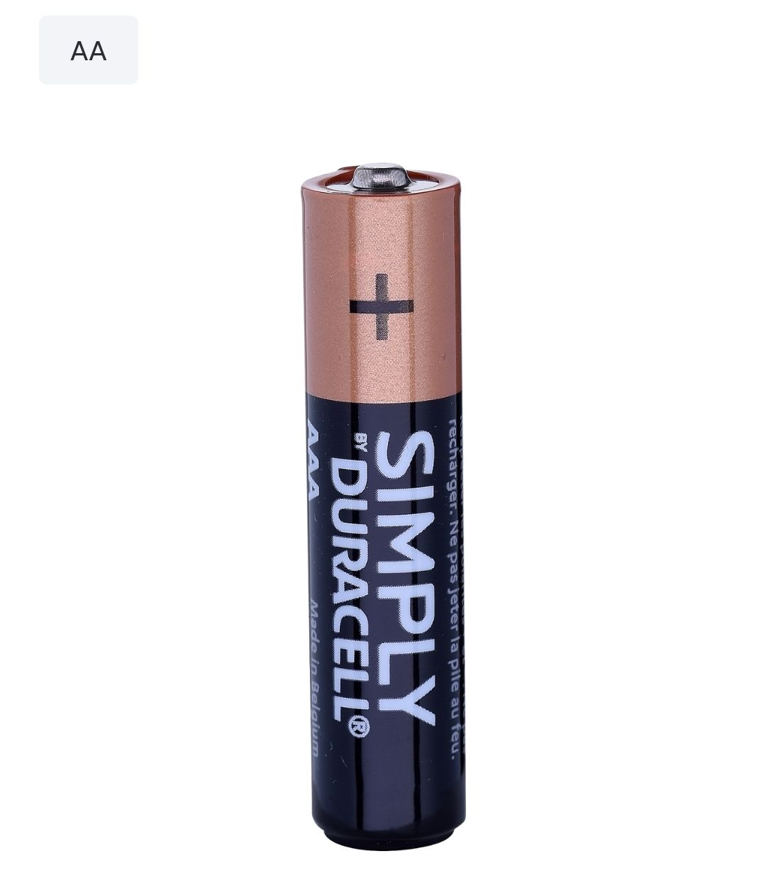 Duracell Simply Disposable Premium Batteries, AA or AAA from 2 pairs