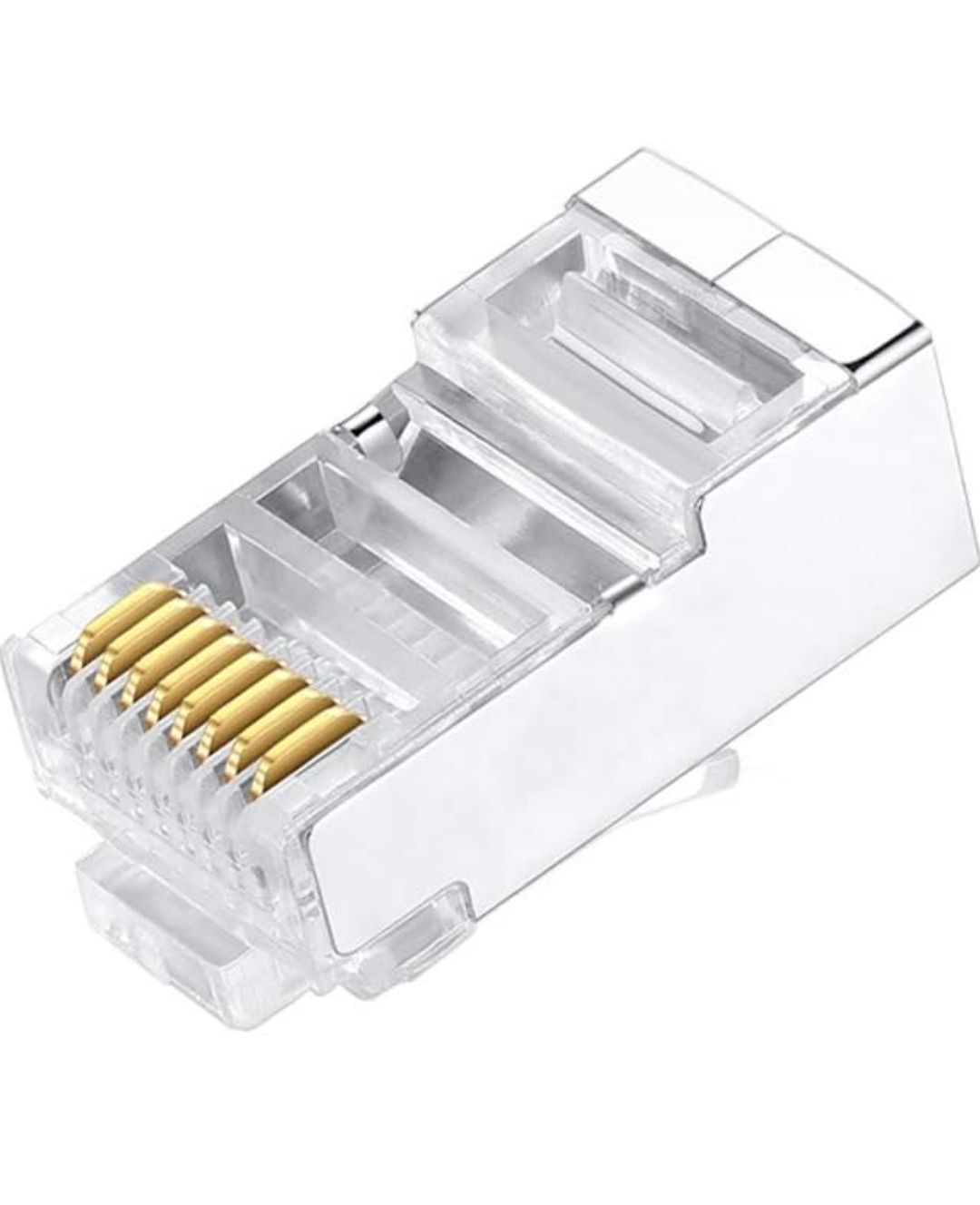 RJ45 CAT6 Connectors metallic, 20 pcs