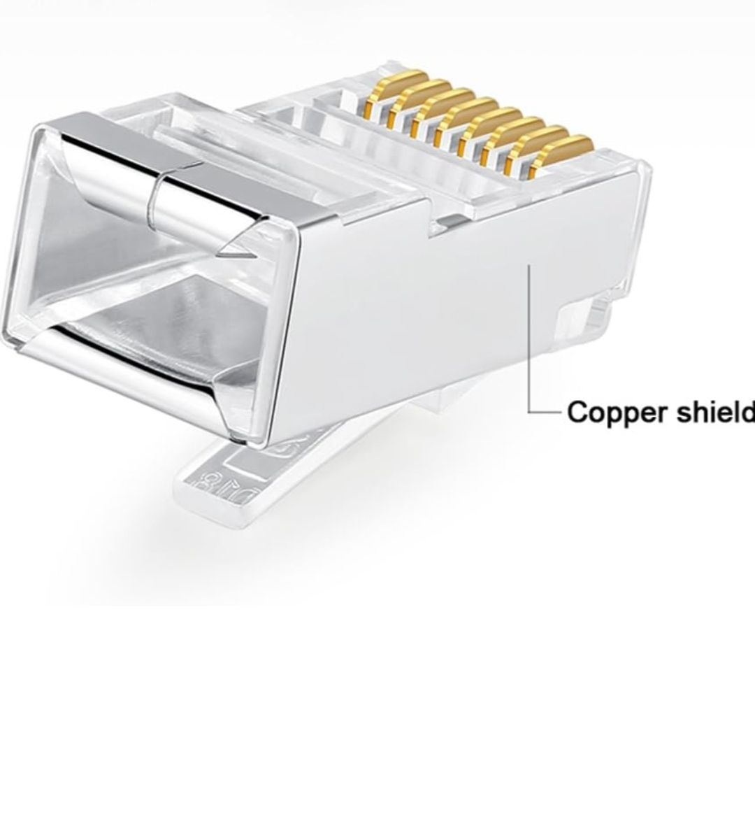 RJ45 CAT6 Connectors metallic, 20 pcs