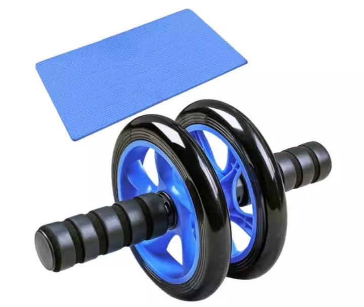 Bodybuilding Roller Wheel Wheel Roller Core Training Roller Abdominal Workout Equipment Exercise Fitness Wheel At Home With Knee Pad Anti-Slip Handles For Man Woman Gymnastics Home Gym Workout Machine