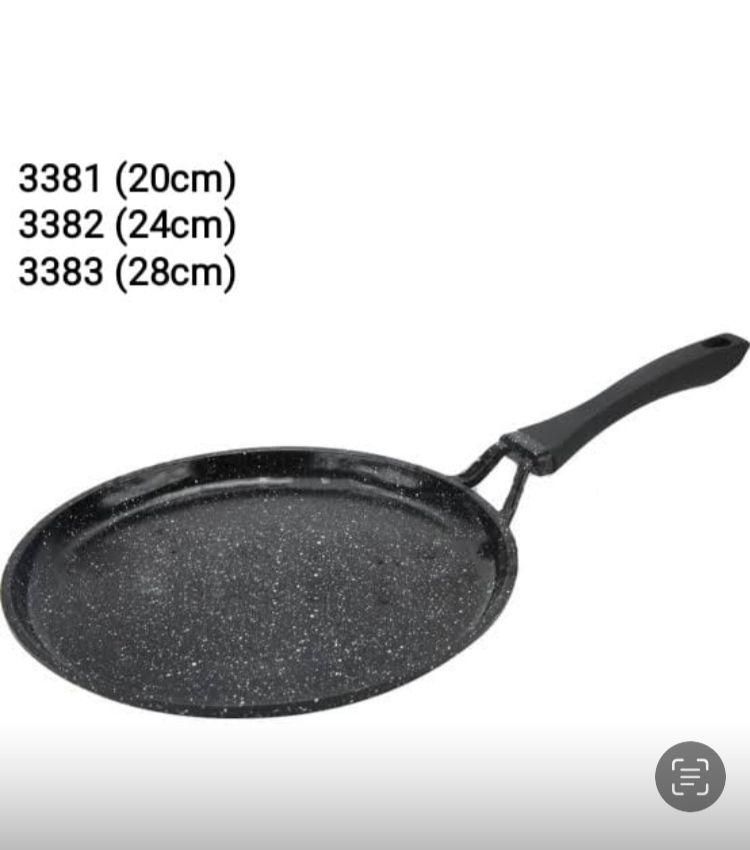 28cm Edenburg Crepe Pan Nonstick Ceramic Flat Skillet Dosa Tawa Comales Para Tortillas Pancake Pan, PTFE & PFOA Free, Black