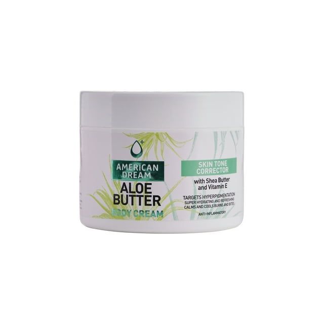 American Dream Aloe Butter Body Cream with Shea & Vitamin E 500ml Super Hydrating And Refreshing Aloe Butter Body Cream In A Large 500Ml Jar Skin Care Body Butter