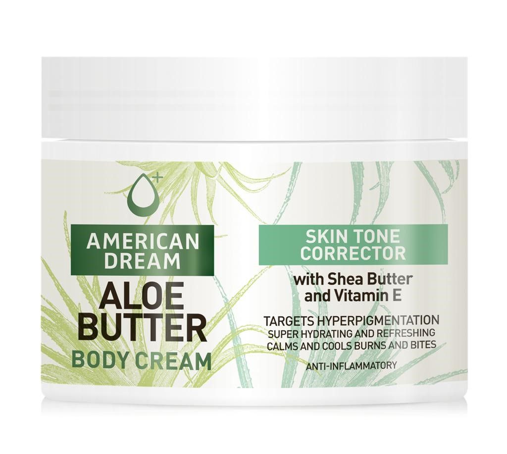 American Dream Aloe Butter Body Cream with Shea & Vitamin E 500ml Super Hydrating And Refreshing Aloe Butter Body Cream In A Large 500Ml Jar Skin Care Body Butter