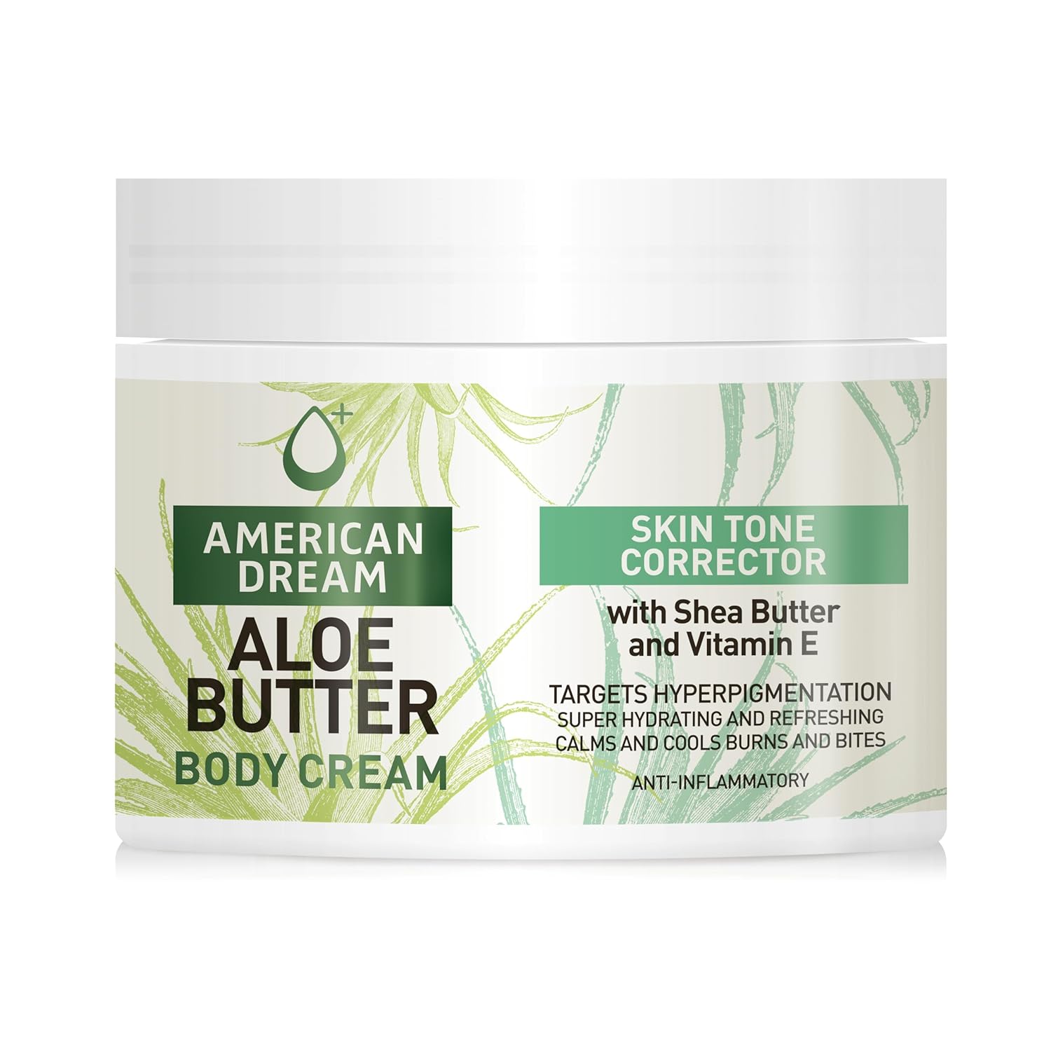 American Dream Aloe Butter Body Cream with Shea & Vitamin E 500ml Super Hydrating And Refreshing Aloe Butter Body Cream In A Large 500Ml Jar Skin Care Body Butter