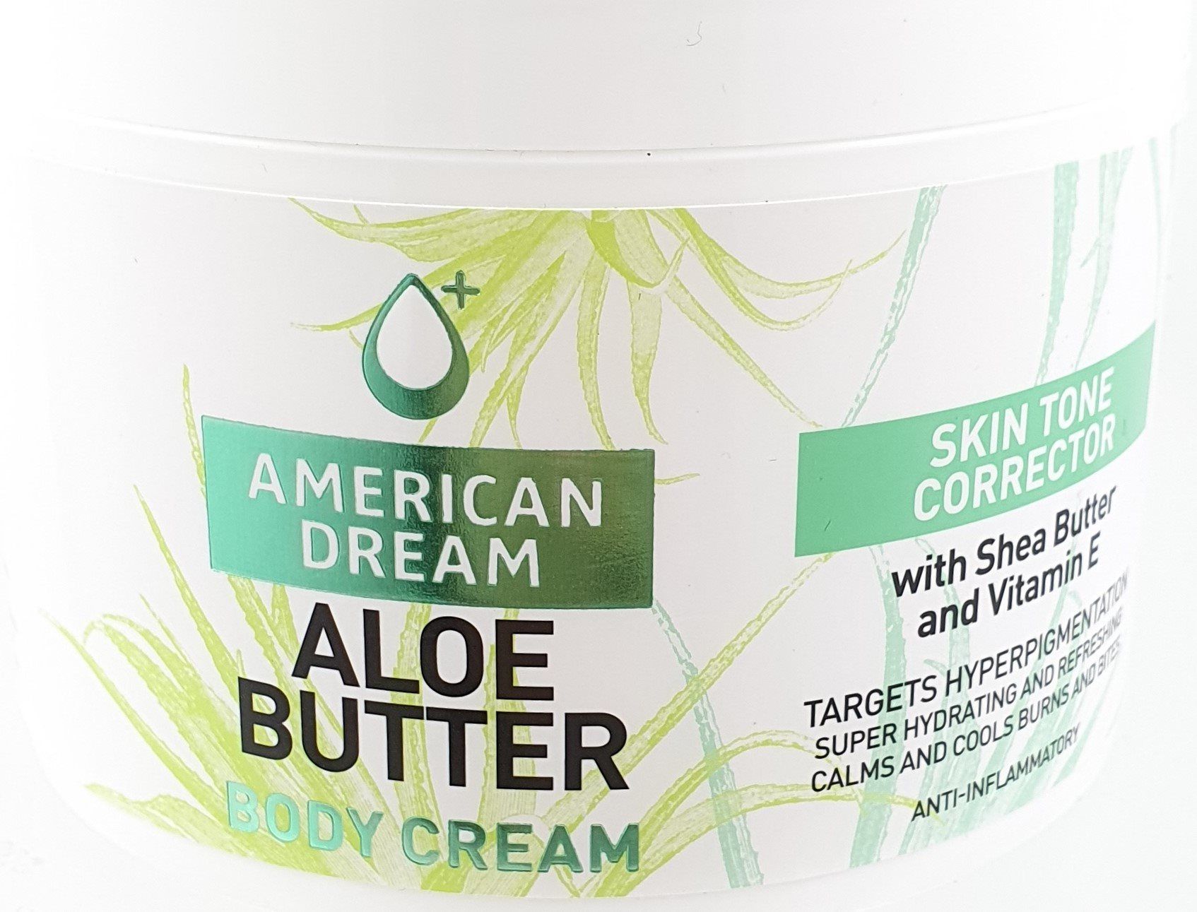 American Dream Aloe Butter Body Cream with Shea & Vitamin E 500ml Super Hydrating And Refreshing Aloe Butter Body Cream In A Large 500Ml Jar Skin Care Body Butter