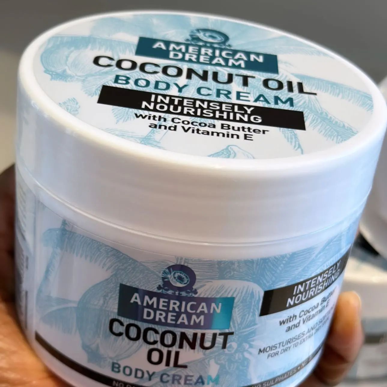 American Dream  Coconut Oil Cream With Cocoa Butter & Vitamin E  Intensely Nourishing 500ml Ultra Moisturising Body Butter Cream With Coconut Oil and Vitamin E