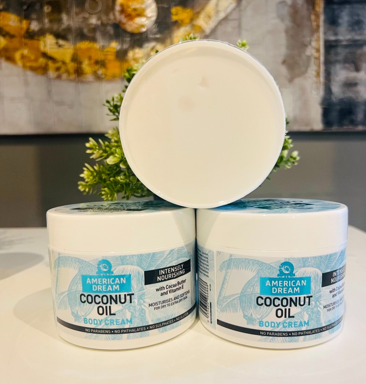 American Dream  Coconut Oil Cream With Cocoa Butter & Vitamin E  Intensely Nourishing 500ml Ultra Moisturising Body Butter Cream With Coconut Oil and Vitamin E