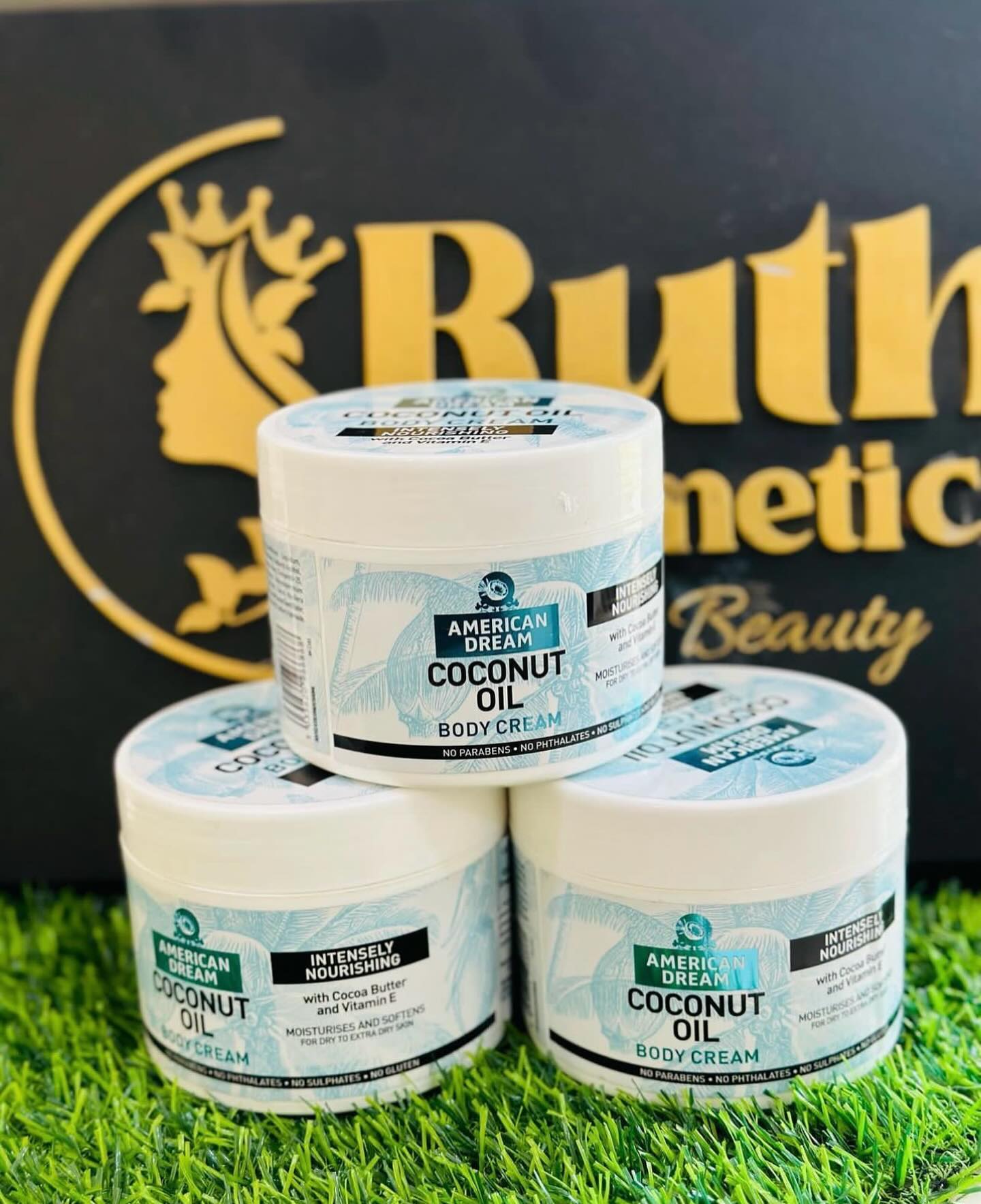 American Dream  Coconut Oil Cream With Cocoa Butter & Vitamin E  Intensely Nourishing 500ml Ultra Moisturising Body Butter Cream With Coconut Oil and Vitamin E