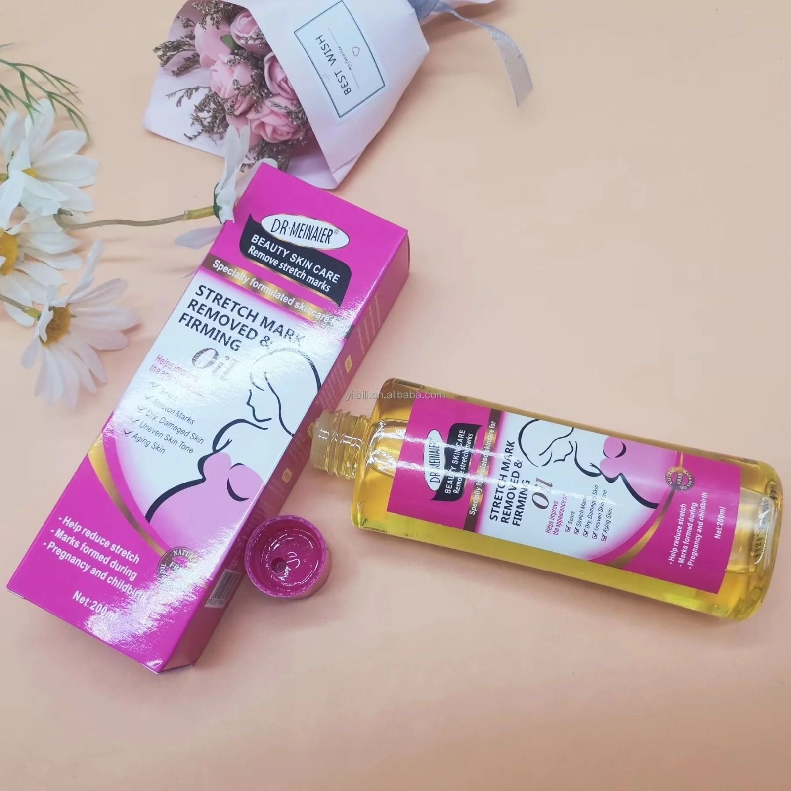 DR MEINAIER Stretch Mark Remover & Firming Oil 200ml Clears Scars & Stretch Marks Evens Out Skin Tone Removes Pregnancy Mark Anti Stretch Marks Personal Care