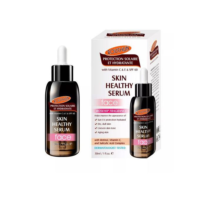 Roushun Skin Healthy Face Serum With Vitamin C And E SPF 60 Rosehip Fragrance Strengthens Anti-aging Skin Revitalizer Anti-wrinkle Regenerates Skin From Damage Skin Care Face Serum