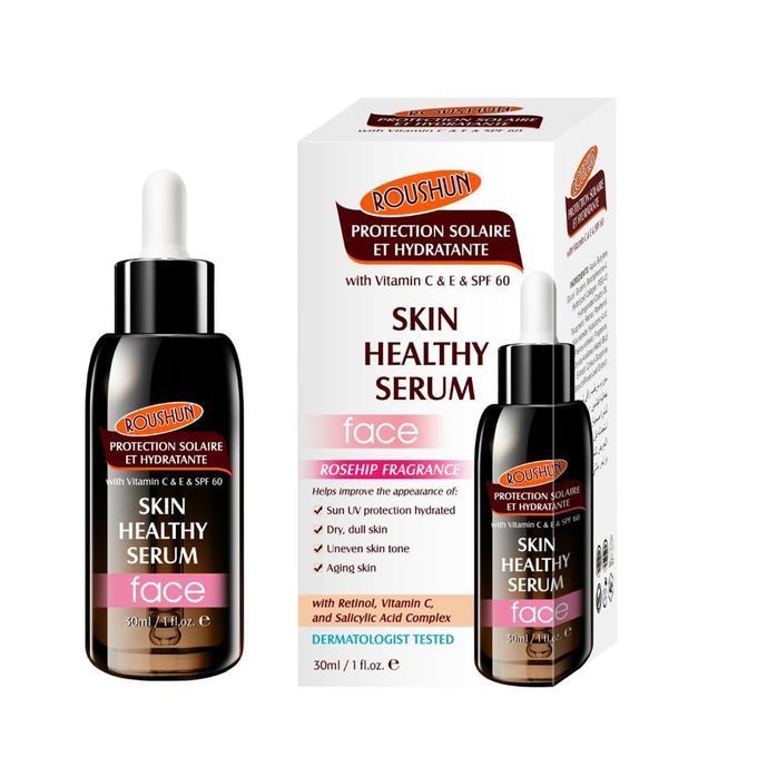 Roushun Skin Healthy Face Serum With Vitamin C And E SPF 60 Rosehip Fragrance Strengthens Anti-aging Skin Revitalizer Anti-wrinkle Regenerates Skin From Damage Skin Care Face Serum