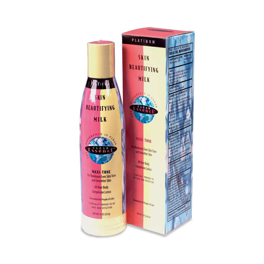 Clear Essence Platinum Line Skin Beautifying Milk 226g Skin LIghtening Moisturizing Smoothens Skin Care Natural Extract Vitamin C & E For Face and Body All Skin Types Skin Care