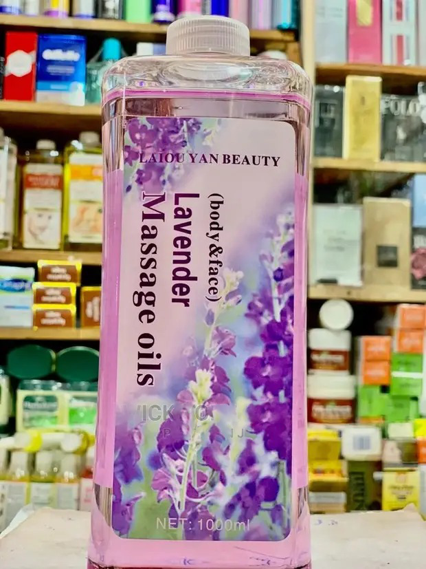 Laiou Yan Beauty Lavender Oil 1000ml Refreshin Spa Multi-Use Essential Oils Personal Care Skin Care Body Oils Removes and Clears Wrinkles Softens The Skin Whitening and Anti - Acne Body Oils
